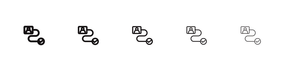 Customer Journey icon flat illustration set logo