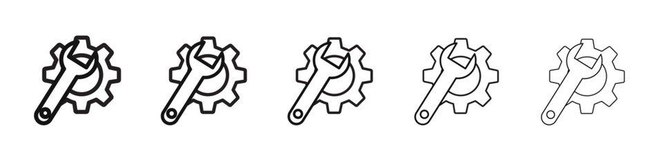 customization icon flat illustration set logo