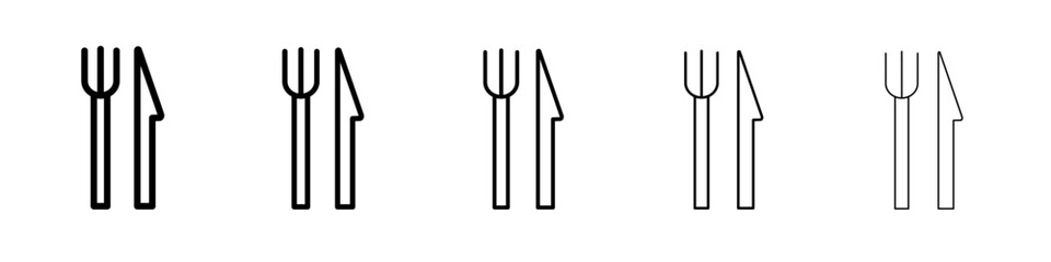 Cutlery icon flat illustration set logo