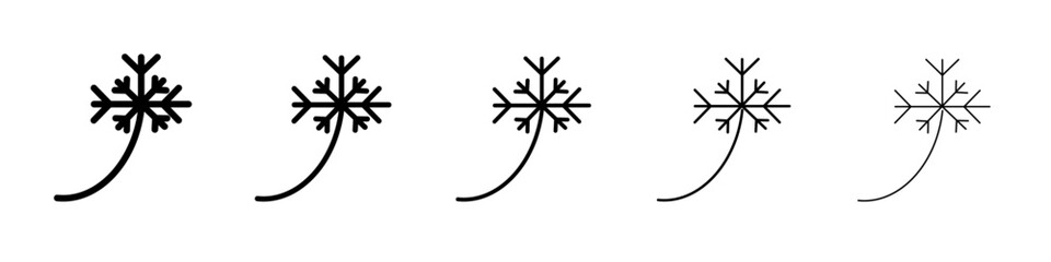 dandelion icon flat illustration set logo