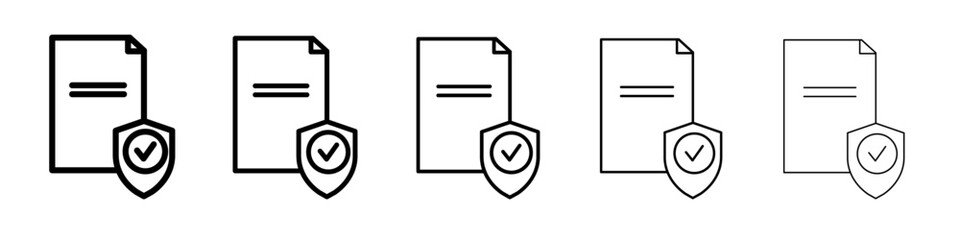 data protection icon flat illustration set logo