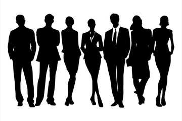 Stylish Male and Female Silhouettes in Vector Format.