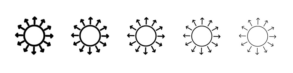 distribution icon flat illustration set logo