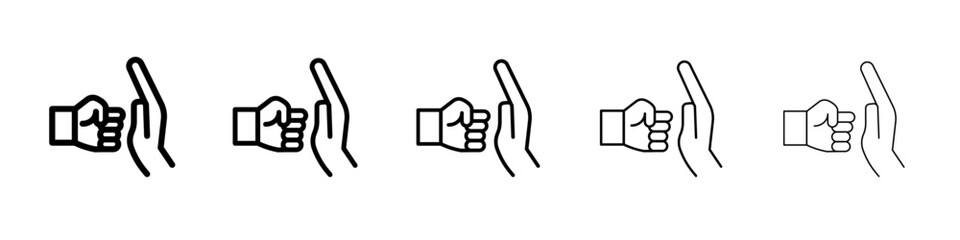 Domestic violence icon flat illustration set logo