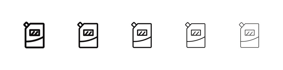 Doy pack pouch icon flat illustration set logo