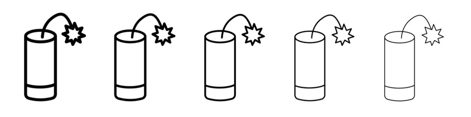 dynamite icon flat illustration set logo