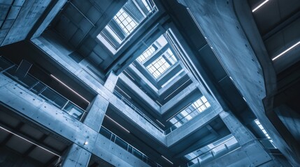 Obraz premium A soaring structure , anchored by invisible cables , perfectly balanced , intricate network of beams , dynamic composition