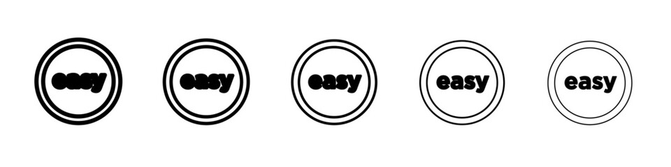 Easy icon flat illustration set logo