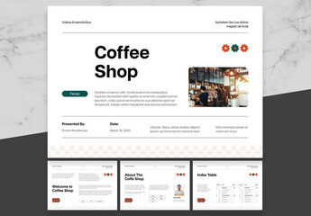 Green And Brown Coffee Shop Catalog