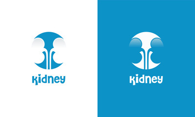 Simple Iconic Kidney logo designs vector