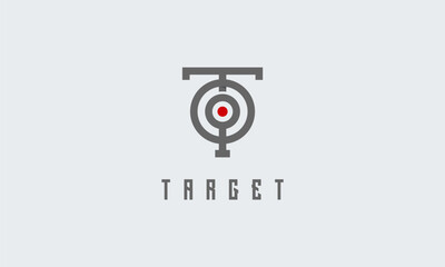 Target Logo designs concept vector, T initial Target Spot logo symbol