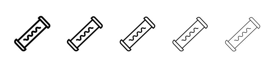 Fototapeta premium Electric fuse icon flat illustration set logo