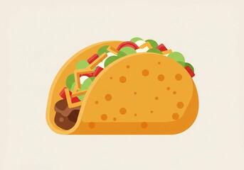 Colorful taco illustration
