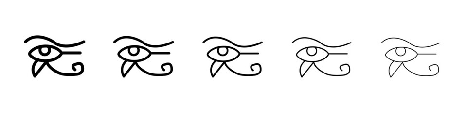 Eye of Horus Egypt Deity icon flat illustration set logo