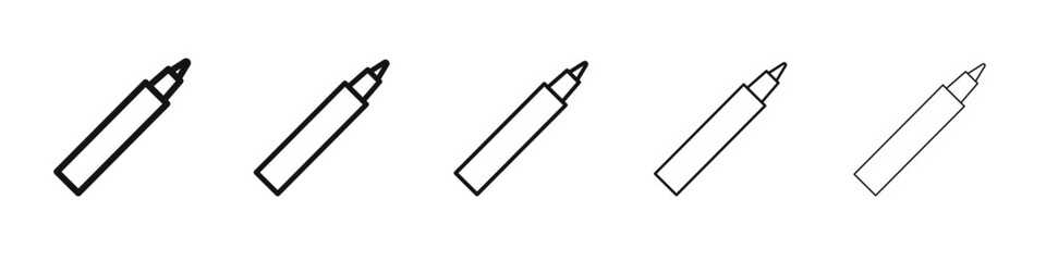 Eyeliner icon flat illustration set logo