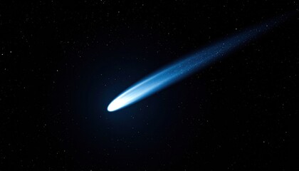 Breathtaking Celestial Event A Bright Comet Streaking Across the Night Sky
