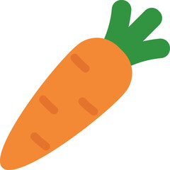 Carrot icon in flat style.