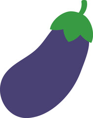 Eggplant icon in flat style.