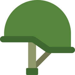 Soldier helmet icon in flat style.