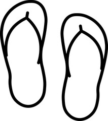 Flip-flop icon in linear style.