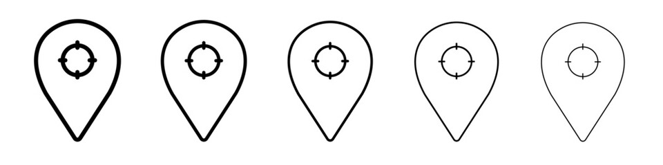 Geo Targeting icon flat illustration set logo