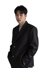 Asian man on transparent background