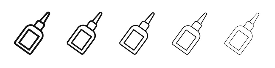 Glue bottle icon flat illustration set logo