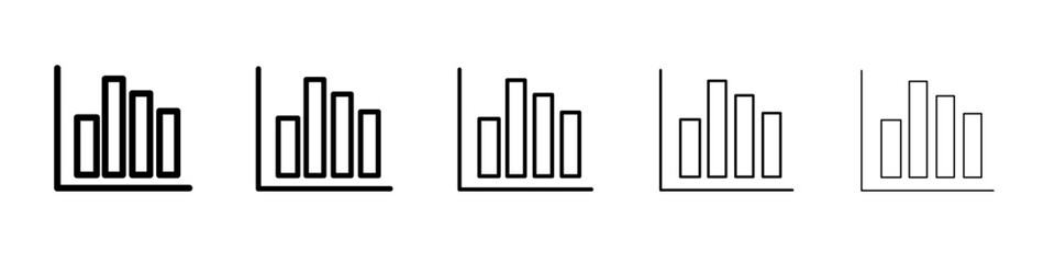 graph chart icon flat illustration set logo