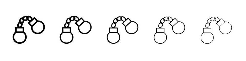 Handcuffs icon flat illustration set logo