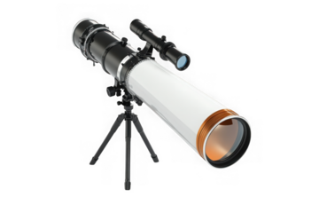 High resolution telescope png image for astronomy and science projects, perfect for design and illustration, isolated on transparent background