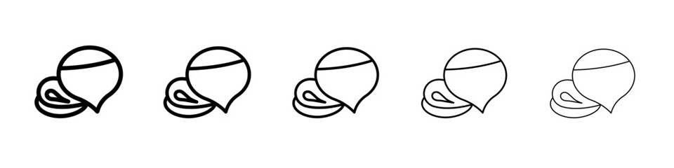 Hazelnut icon flat illustration set logo