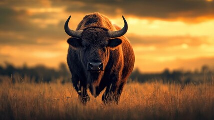 Golden Hour Bison