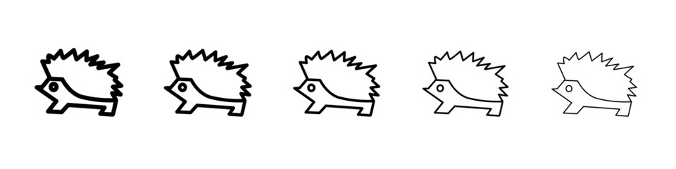 Hegdehog icon flat illustration set logo