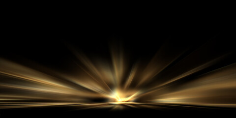 A black background with radiant golden beams