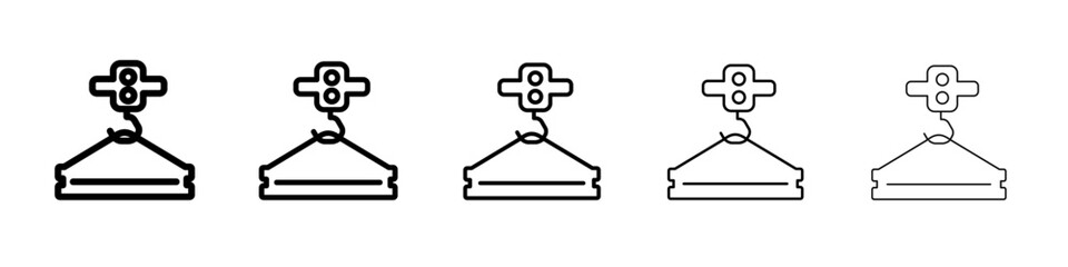 hook icon flat illustration set logo