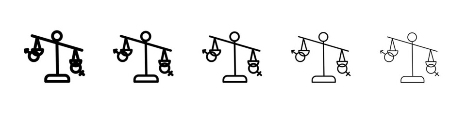 Hormone imbalance icon flat illustration set logo