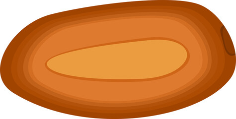 Abstract Oval: Earth Tones, Concentric Gradient, Simple Illustration, Kurma Dates Illustration