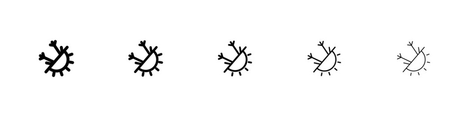 Insulation icon flat illustration set logo