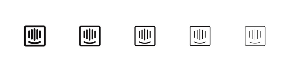 Intercom icon flat illustration set logo