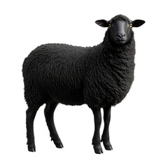 black sheep isolated on white background