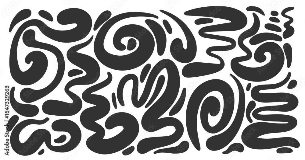 Poster abstract vector shapes. organic liquid paint blobs. organic irregular splashes and random fluid dood