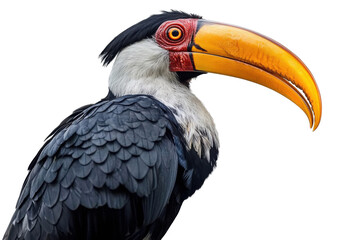 toucan bird profile on transparent background