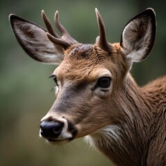 close up of a young deer