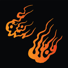 fire flame japanese tattoo traditional