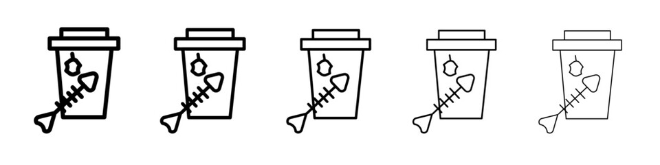 Leftovers Disposal icon flat illustration set logo