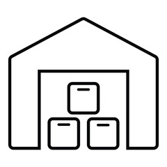 depot line icon design. depot thin black outline symbol vector illustration. editable stroke icon on transparent background.