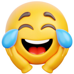 3D Emoji Crying from Laughter