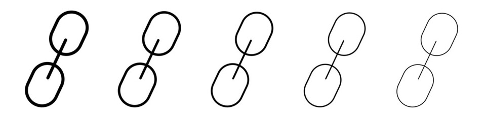 Link chain icon flat illustration set logo