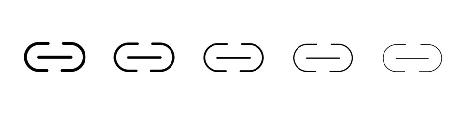 Link icon flat illustration set logo