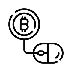 A trendy linear icon of online bitcoin, easy to edit